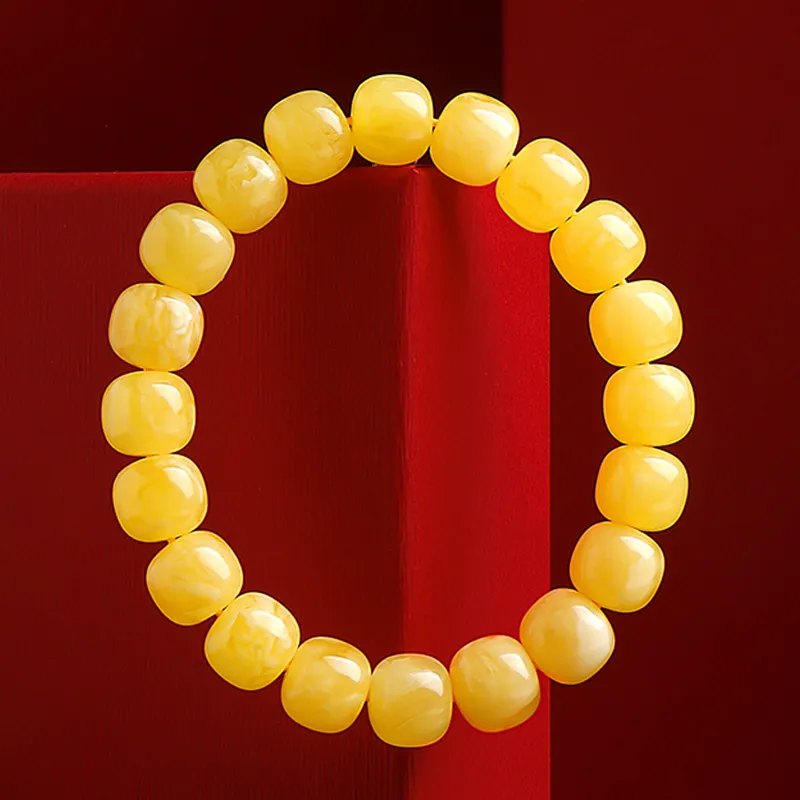 With The Heart Of The Jade Amber Bracelets Unisex-4