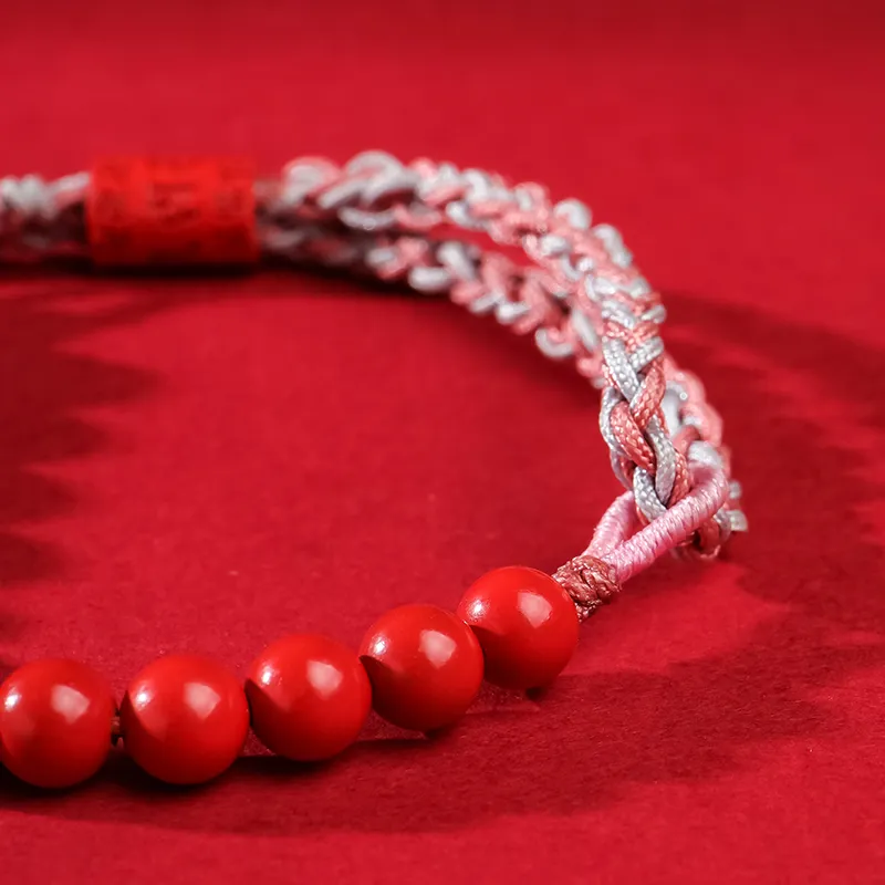 With The Heart Of The Jade Reconstructed Cinnabar Bracelets Women's-6