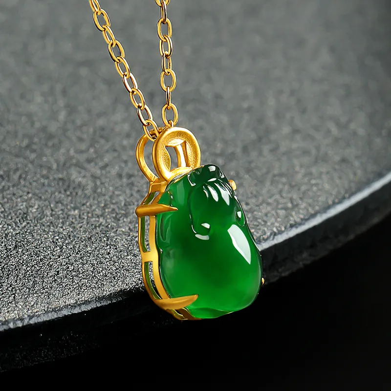 With The Heart Of The Jade Ice Glutinous Jadeite Necklaces Women's-7