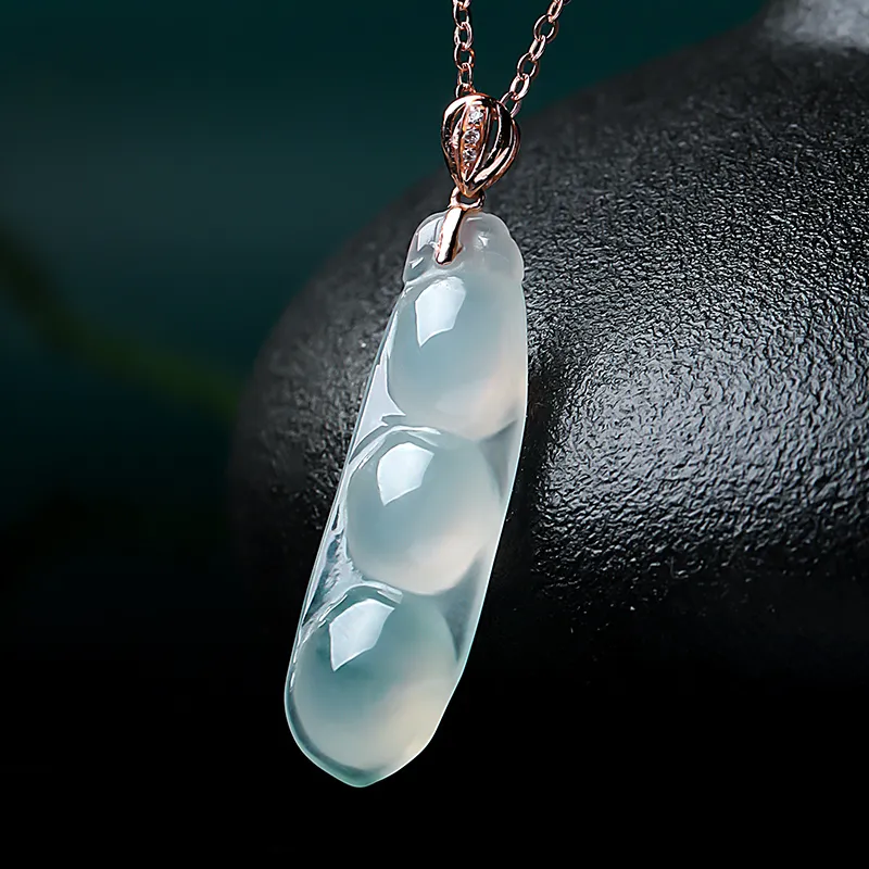 With The Heart Of The Jade Ice Glutinous Necklaces Women's-3
