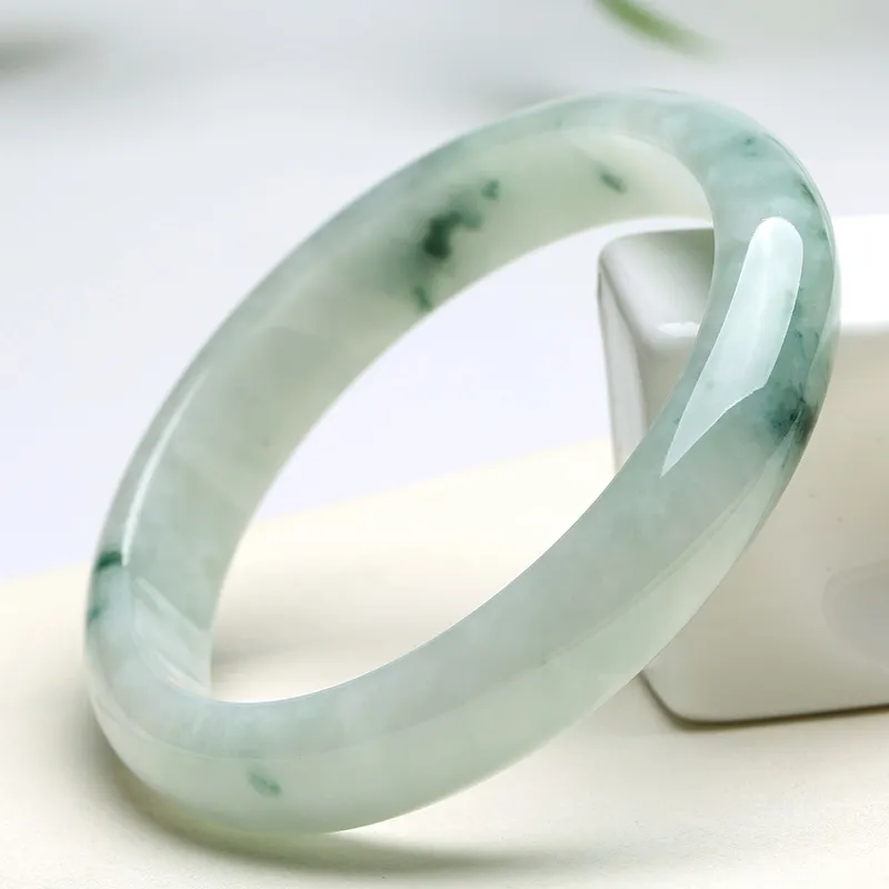 With The Heart Of The Jade Glutinous Jade Jadeite Bangles Women's-3