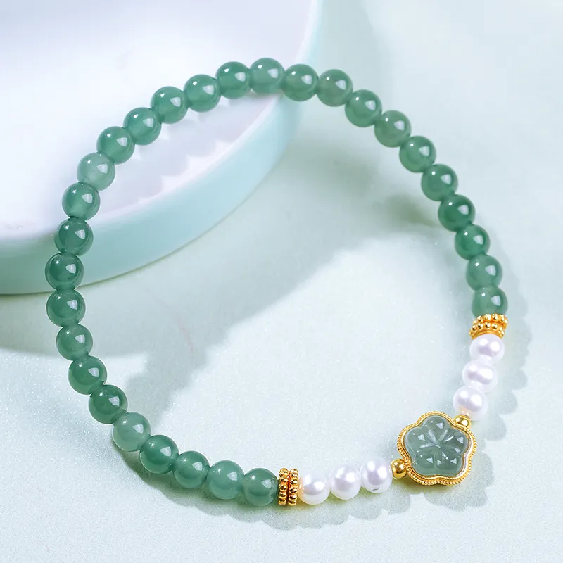 With The Heart Of The Jade Ice Glutinous Jadeite Bracelets Women's-6