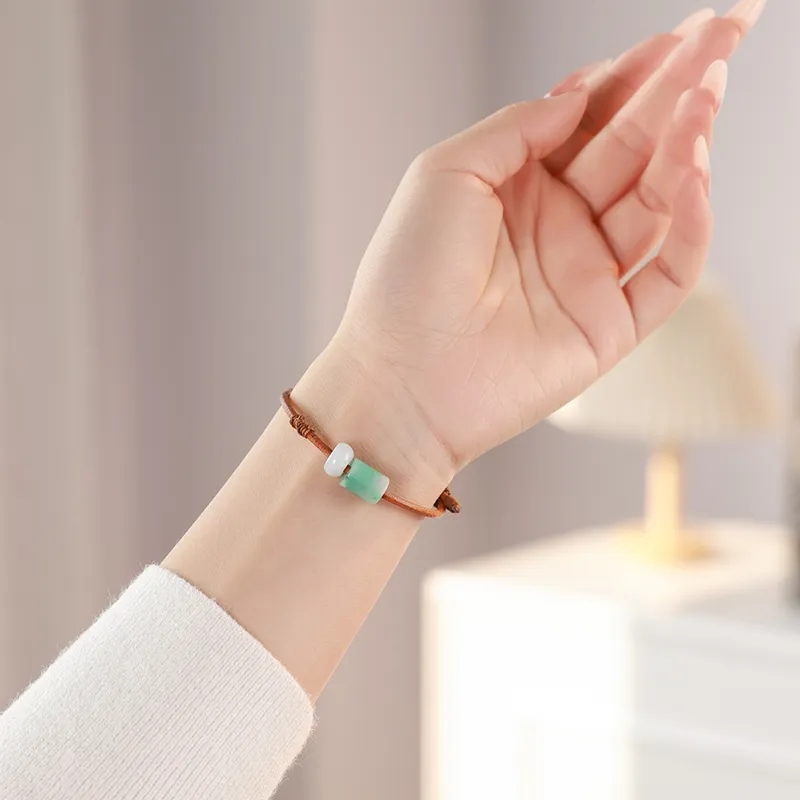 With The Heart Of The Jade Glutinous Jade Jadeite Bracelets Women's-2