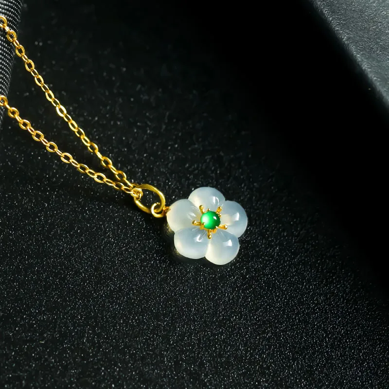 With the heart of the jade Jadeite Necklaces Women's-12