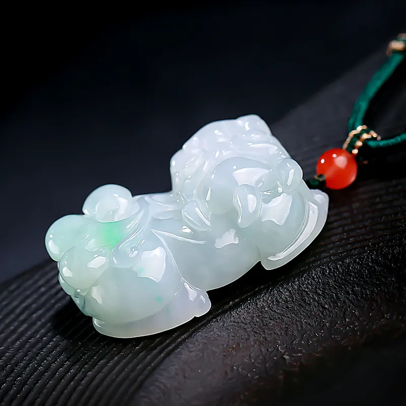 With the heart of the jade Jadeite Necklaces Unisex-5