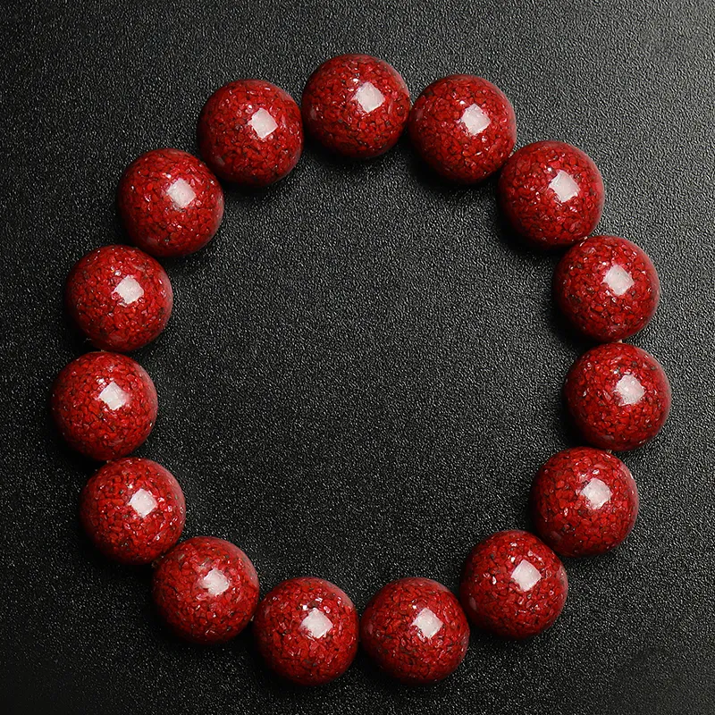 With The Heart Of The Jade Cinnabar Jade Bracelets Unisex-39