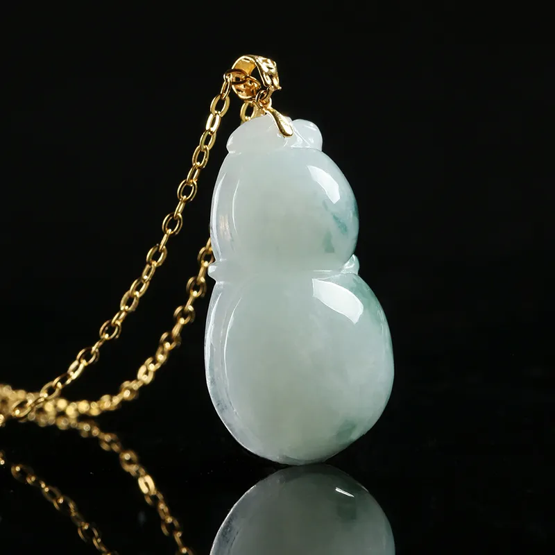 With The Heart Of The Jade Glutinous Jade Jadeite Necklaces Women's-7