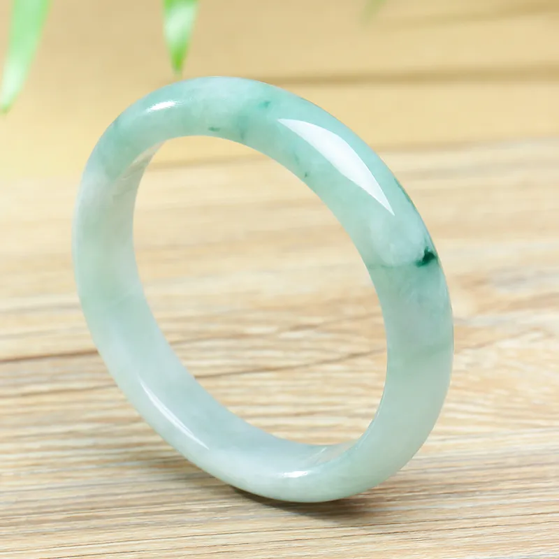 With The Heart Of The Jade Bean Type Jadeite Bangles Women's-6