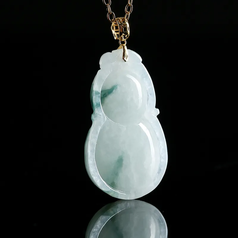 With The Heart Of The Jade Glutinous Jade Jadeite Necklaces Women's-8