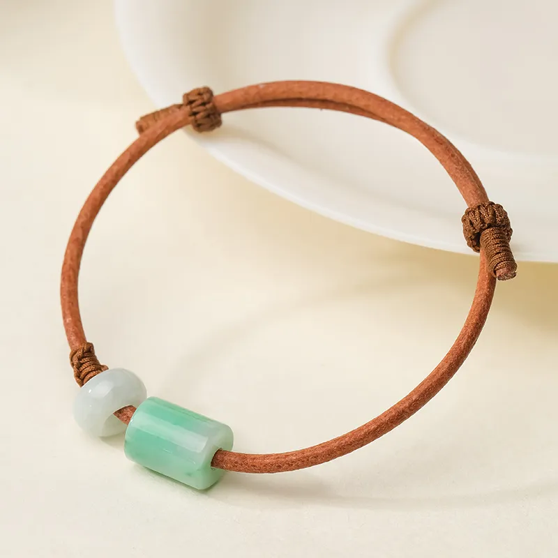 With The Heart Of The Jade Glutinous Jade Jadeite Bracelets Women's-6