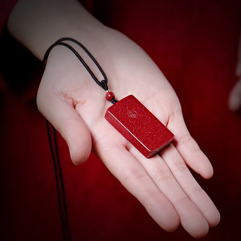 With The Heart Of The Jade Cinnabar Jade Necklaces Unisex-6