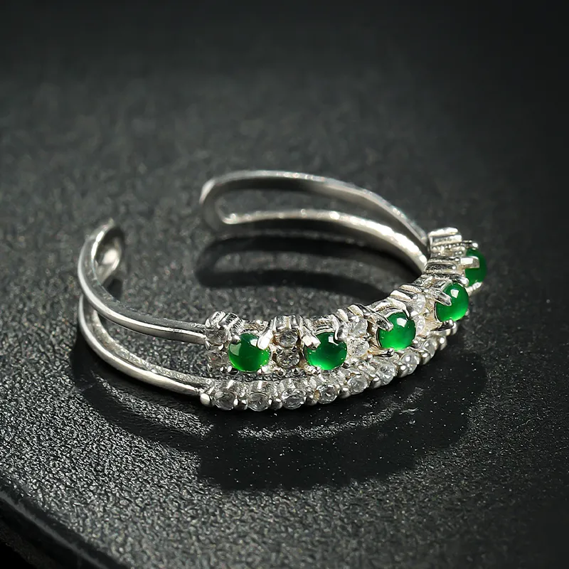 With The Heart Of The Jade Glutinous Jade Jadeite Rings Women's-8