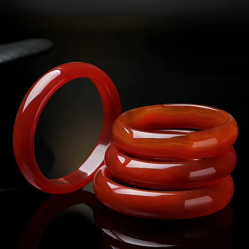 With The Heart Of The Jade Agate Bangles Women's-6