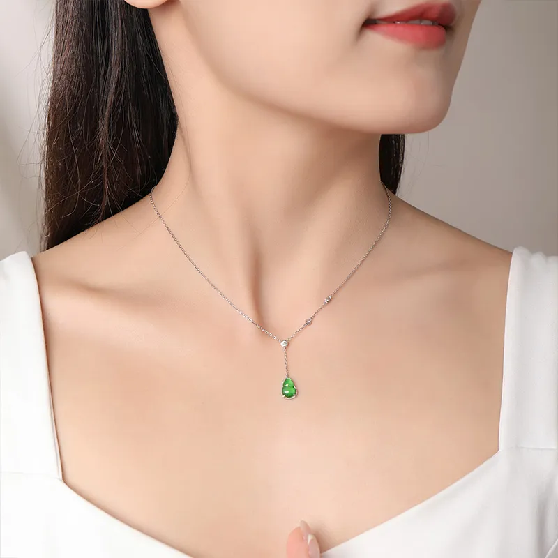 With the heart of the jade Jadeite Necklaces Women's-7