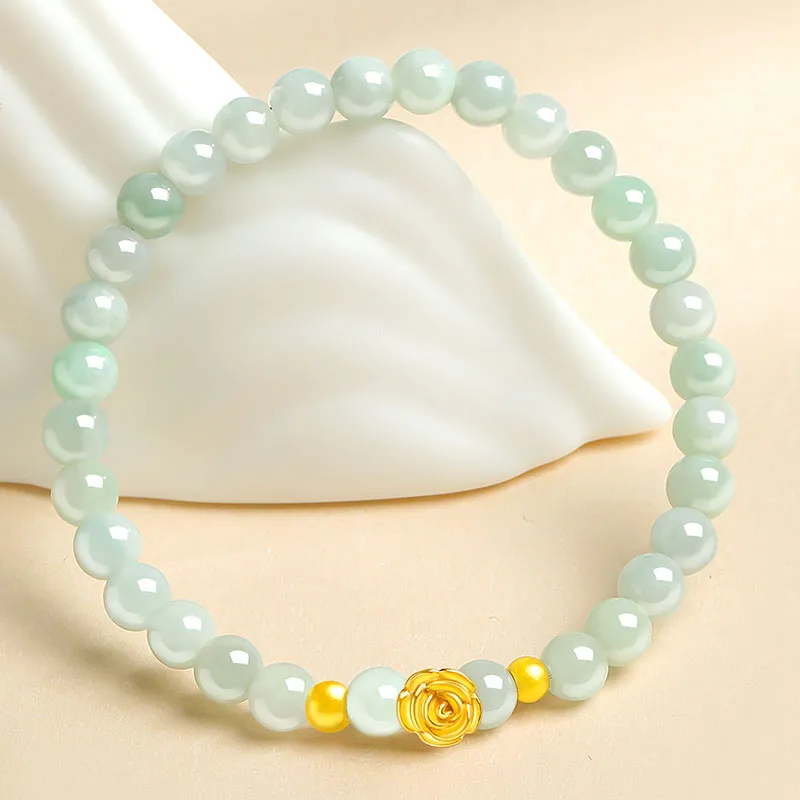 With The Heart Of The Jade Bean Type Jadeite Bracelets Women's-4
