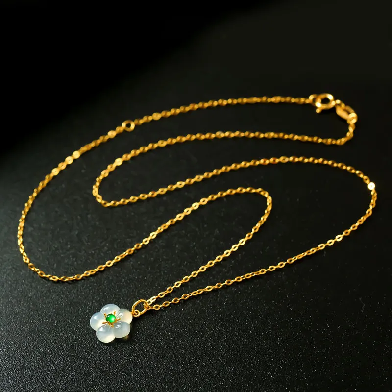 With the heart of the jade Jadeite Necklaces Women's-8