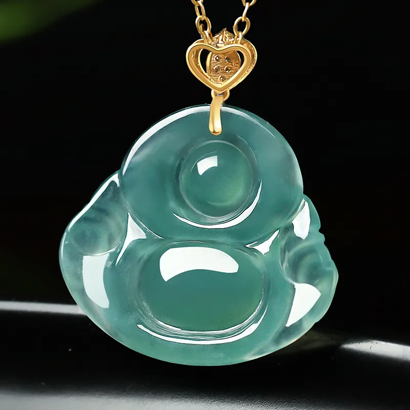 With The Heart Of The Jade Ice Glutinous Necklaces Women's-13