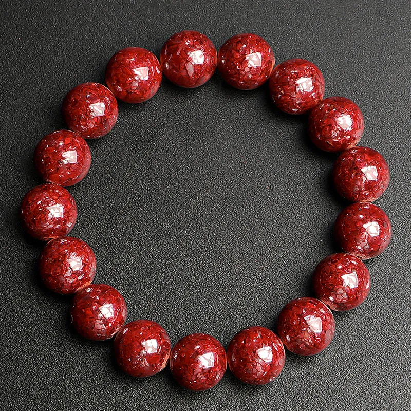 With The Heart Of The Jade Cinnabar Jade Bracelets Unisex-29