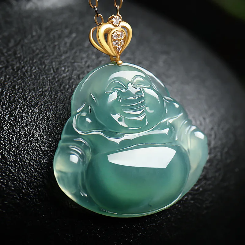 With The Heart Of The Jade Ice Glutinous Necklaces Women's-4