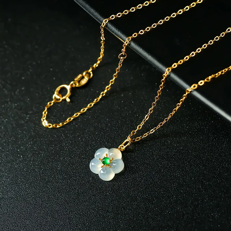 With the heart of the jade Jadeite Necklaces Women's-15