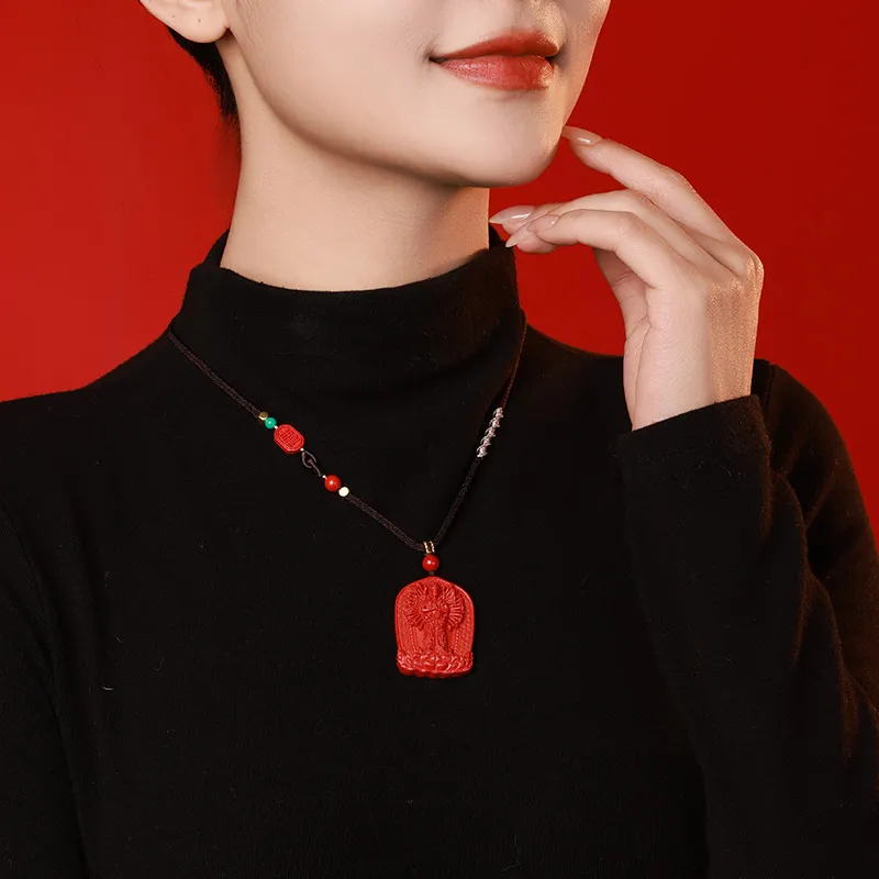 With The Heart Of The Jade Necklaces Unisex-5