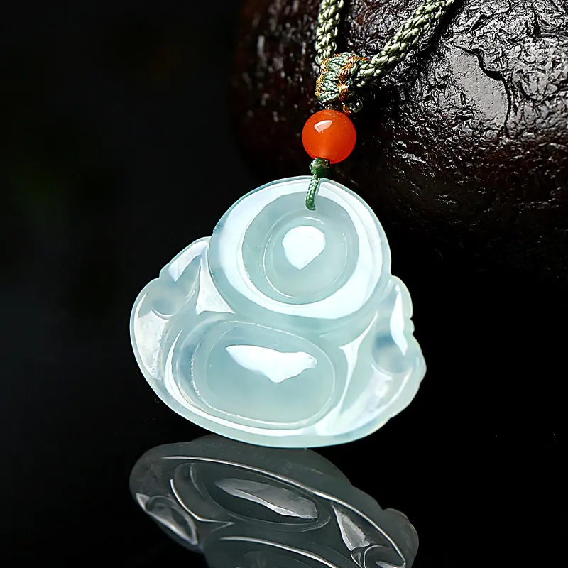 With The Heart Of The Jade Ice Glutinous Jadeite Necklaces Women's-7