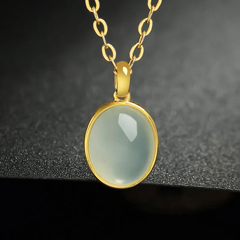 With The Heart Of The Jade Glutinous Jade Jadeite Necklaces Women's-1