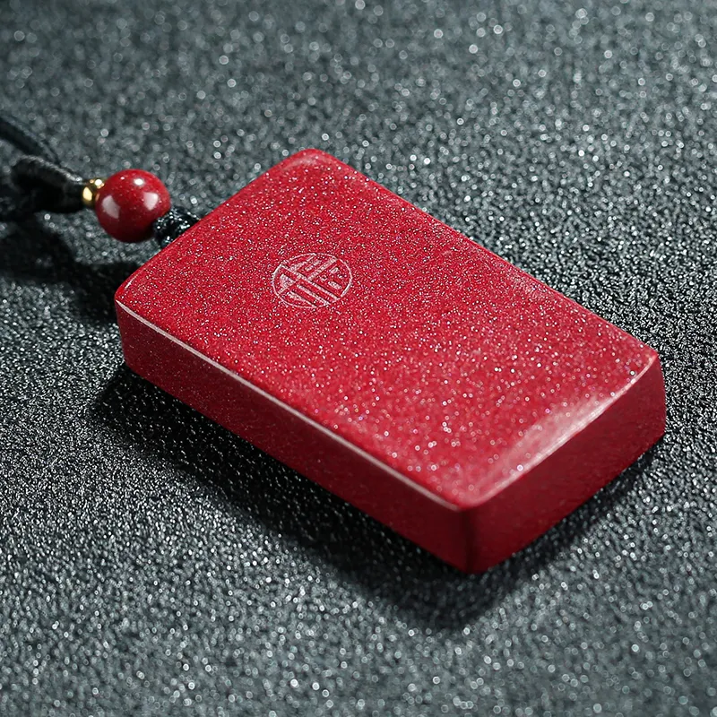 With The Heart Of The Jade Cinnabar Jade Necklaces Unisex-4