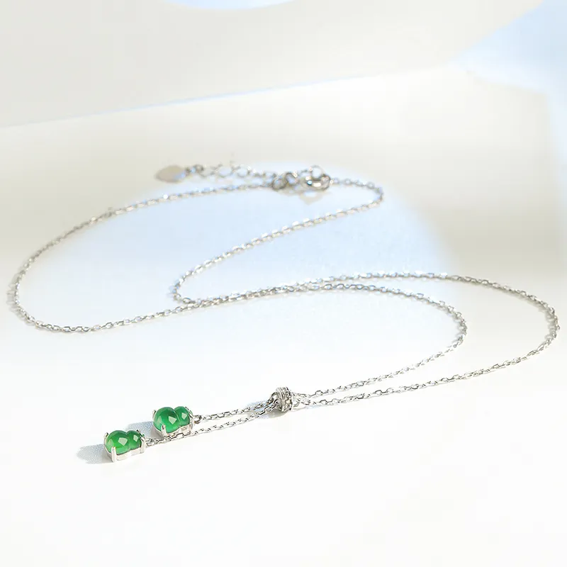 With The Heart Of The Jade Ice Glutinous Jadeite Necklaces Women's-5