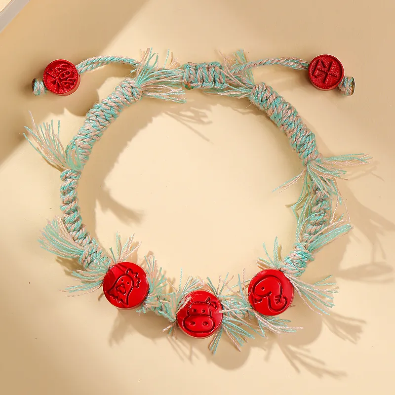 With The Heart Of The Jade Reconstructed Cinnabar Bracelets Unisex-26