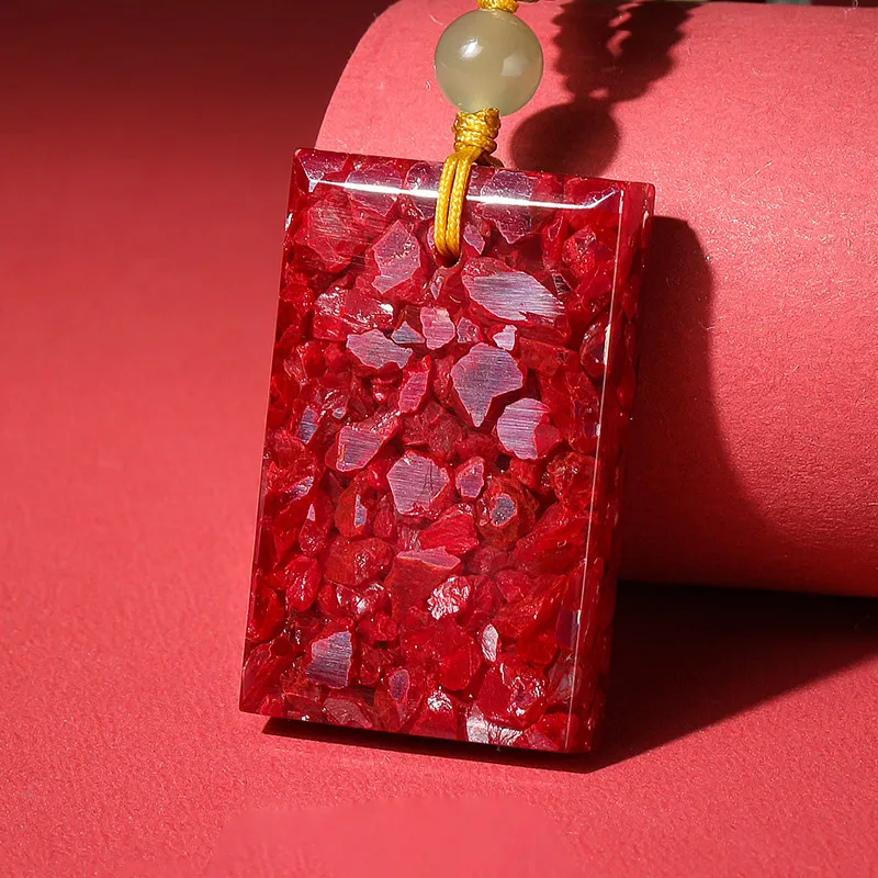 With The Heart Of The Jade Cinnabar Jade Necklaces Unisex-4