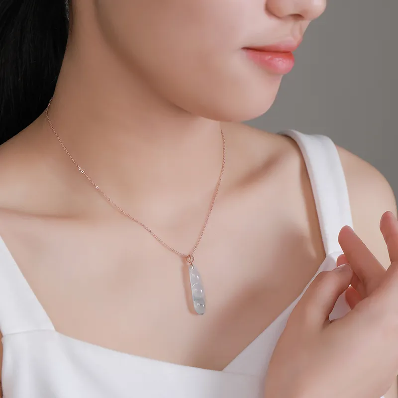 With The Heart Of The Jade Ice Glutinous Necklaces Women's-4