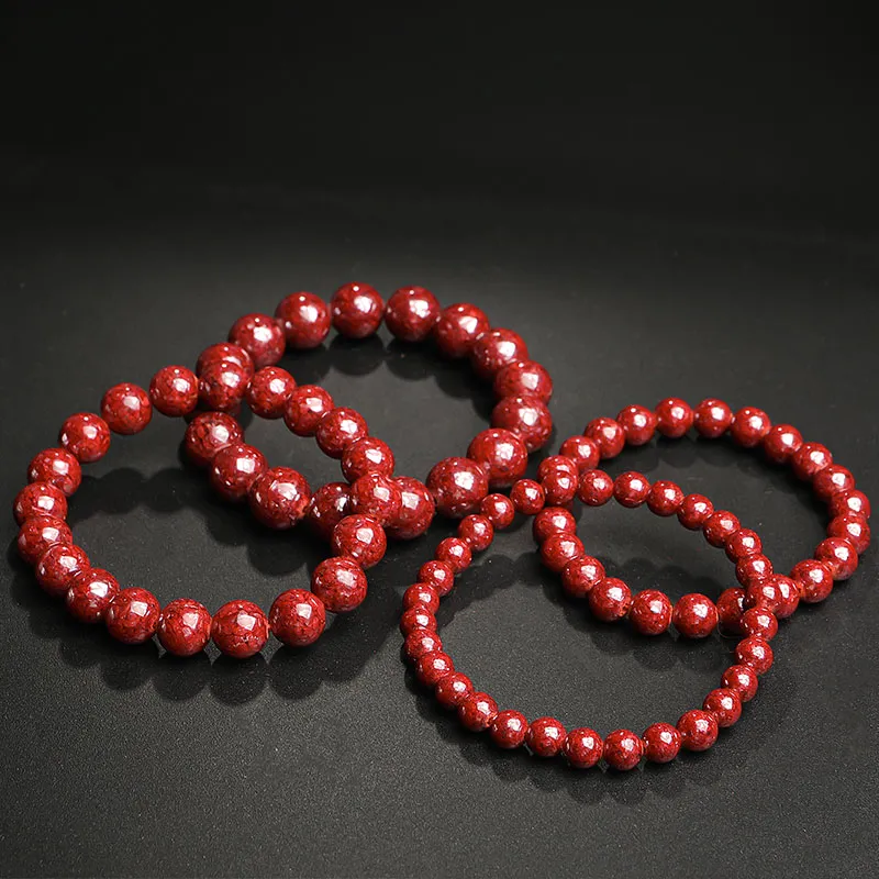With The Heart Of The Jade Cinnabar Jade Bracelets Unisex-34