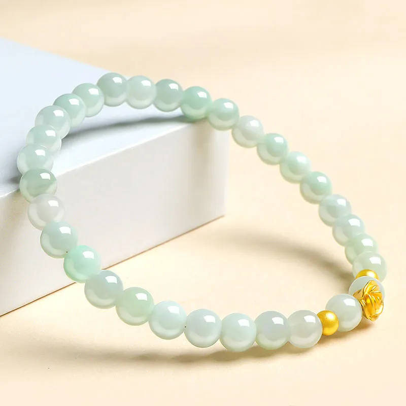 With The Heart Of The Jade Bean Type Jadeite Bracelets Women's-5