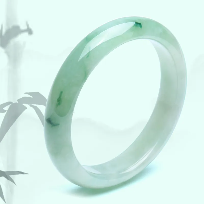 With The Heart Of The Jade Bean Type Jadeite Bangles Women's-2