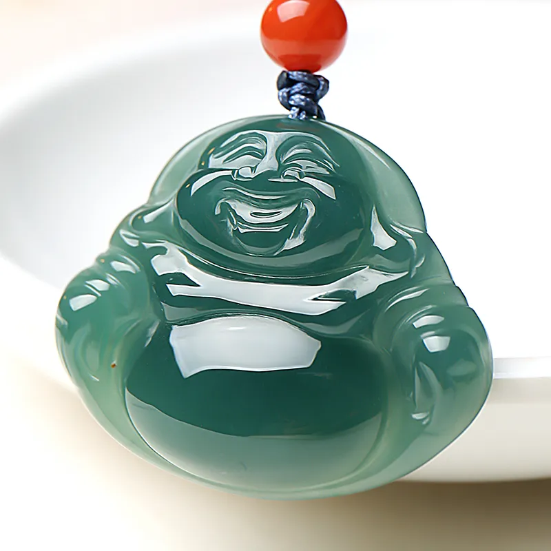 With The Heart Of The Jade Ice Glutinous Jadeite Necklaces Unisex-3