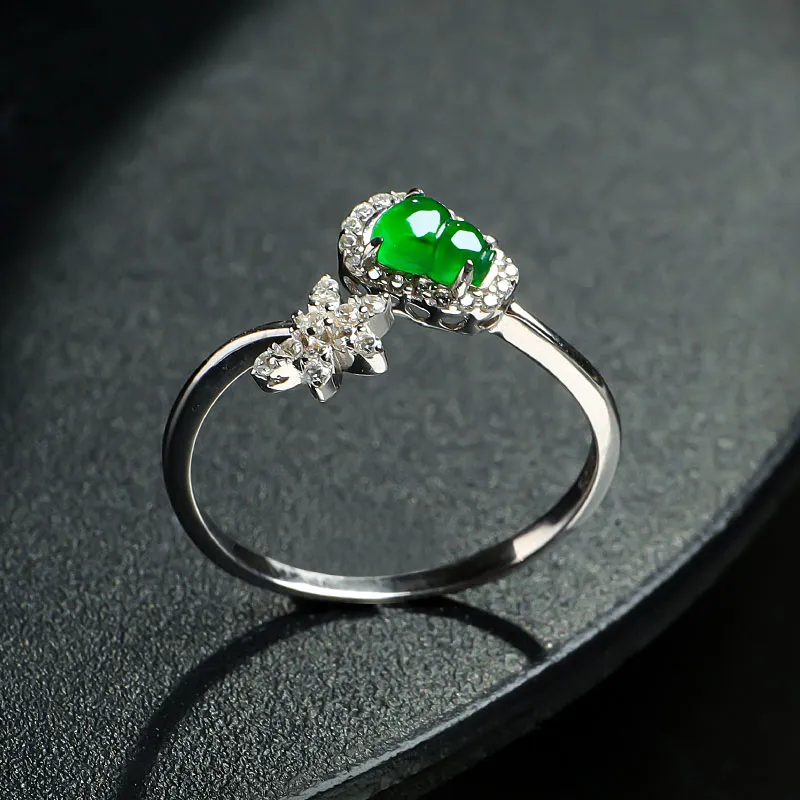 With The Heart Of The Jade Glutinous Jade Jadeite Rings Women's-1