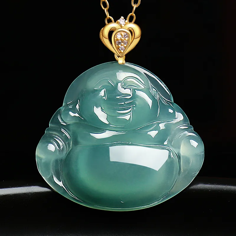 With The Heart Of The Jade Ice Glutinous Necklaces Women's-3