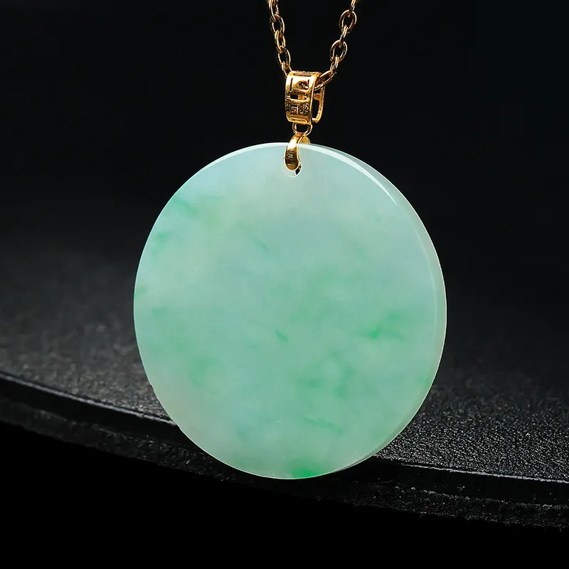 With The Heart Of The Jade Glutinous Jade Jadeite Necklaces Women's-7