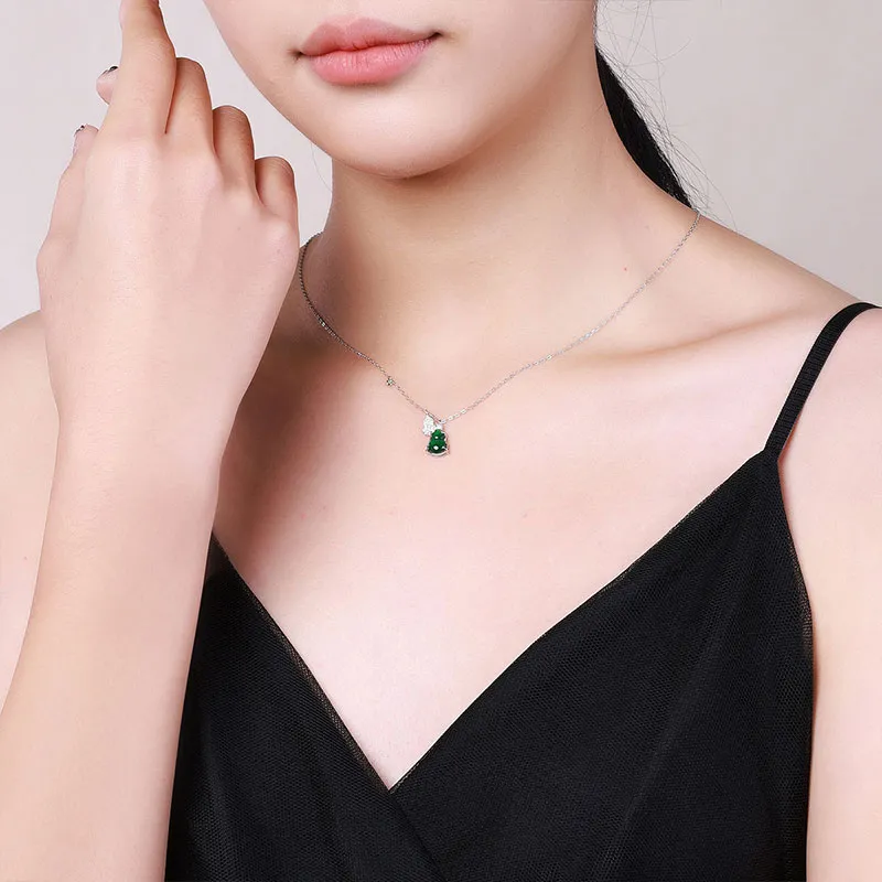 With The Heart Of The Jade Glutinous Jade Jadeite Necklaces Women's-1