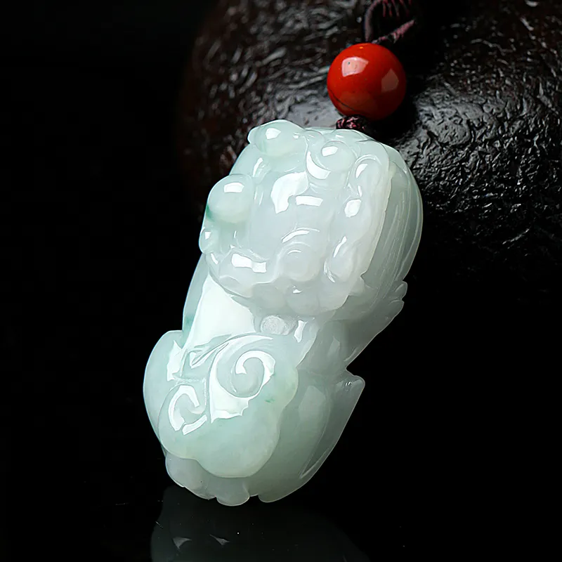 With The Heart Of The Jade Bean Type Jadeite Necklaces Unisex-6