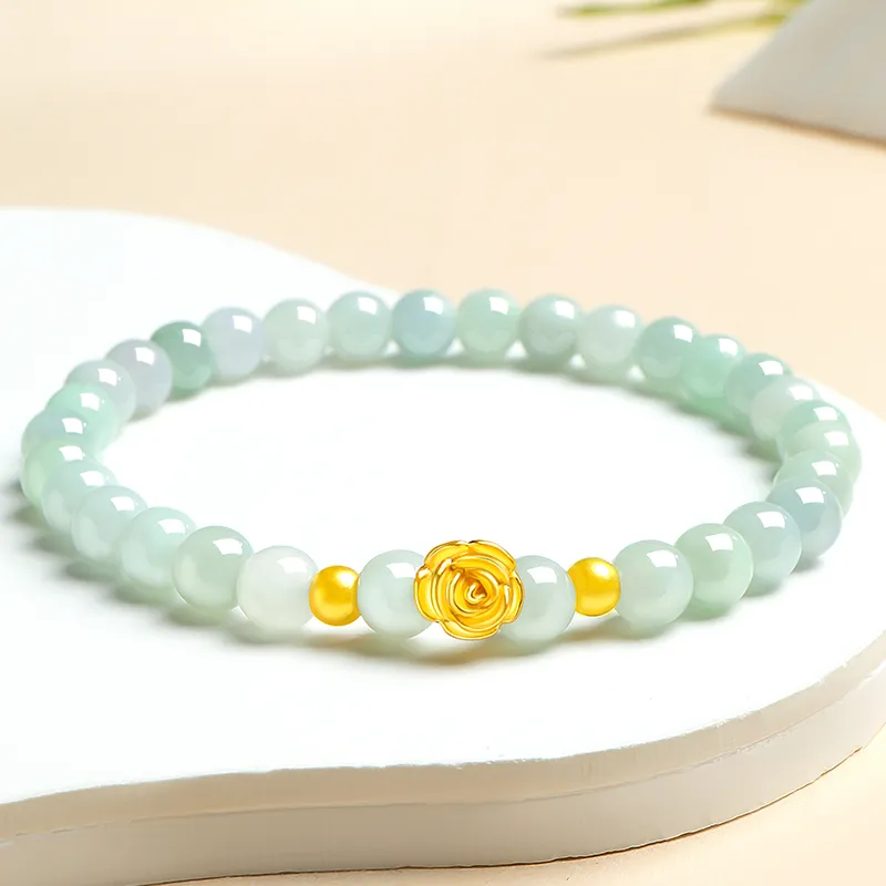 With The Heart Of The Jade Bean Type Jadeite Bracelets Women's-1