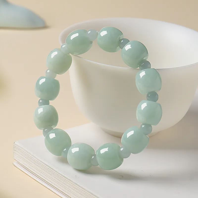 With The Heart Of The Jade Glutinous Jade Bracelets Men's-5