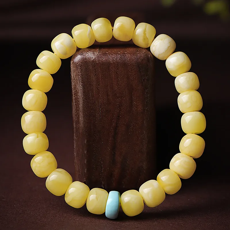 With The Heart Of The Jade Amber Jade Bracelets Unisex-1