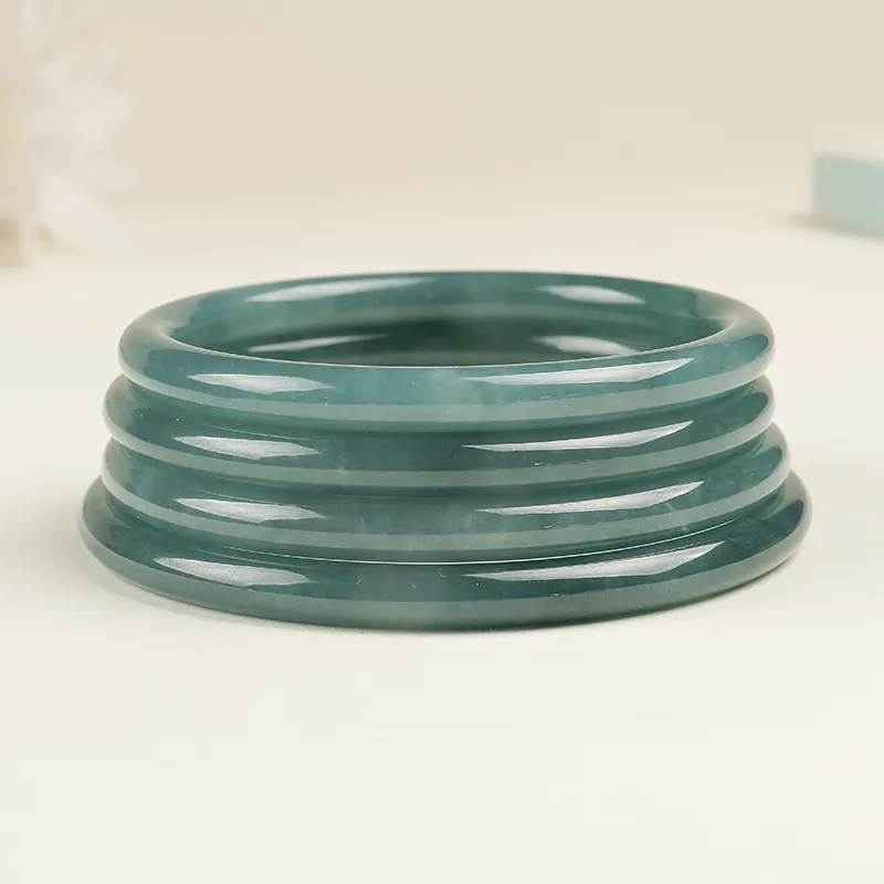 With The Heart Of The Jade Glutinous Jade Jadeite Bangles Women's-7