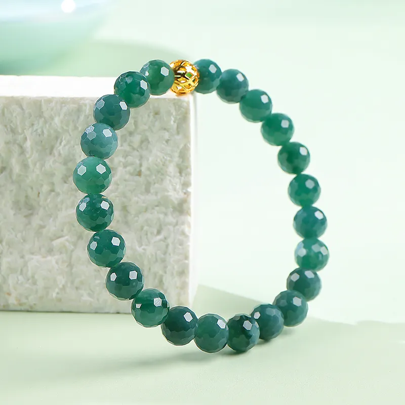 With The Heart Of The Jade Ice Glutinous Bracelets Unisex-6