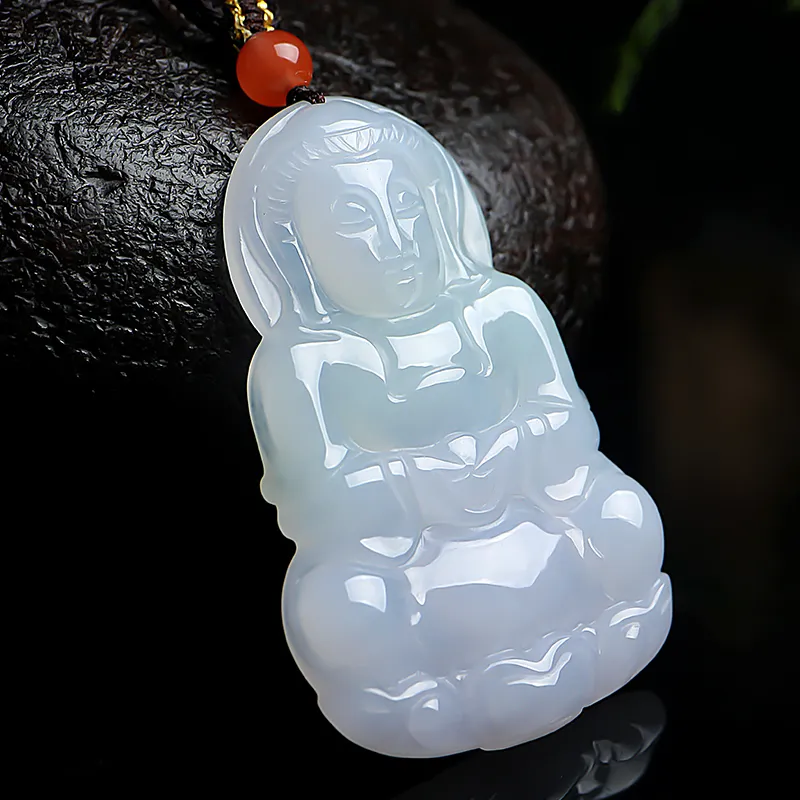 With The Heart Of The Jade Glutinous Jade Necklaces Men's-5