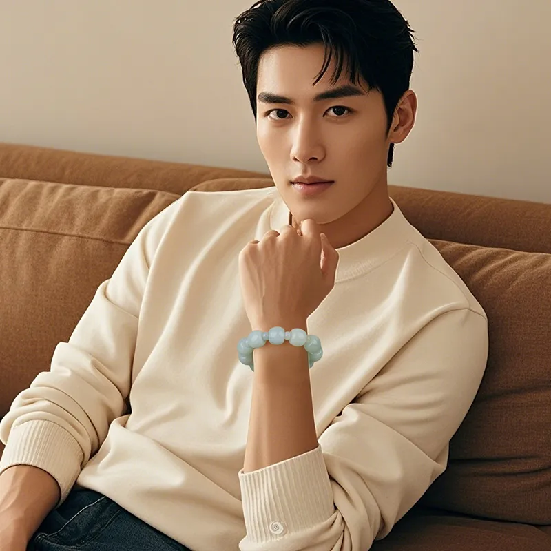 With The Heart Of The Jade Glutinous Jade Bracelets Men's-3