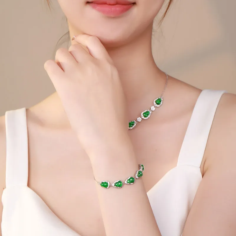 With The Heart Of The Jade Ice Glutinous Jadeite Bracelets Women's-3