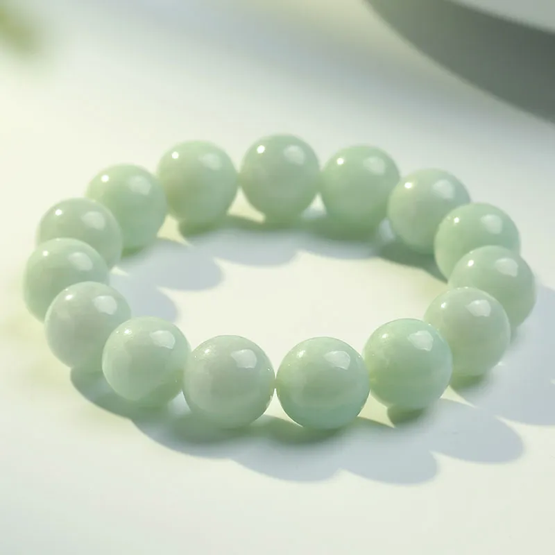 With The Heart Of The Jade Glutinous Jade Jadeite Bracelets Unisex-4